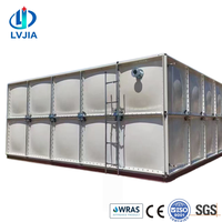 Réservoir d'eau modulaire segmenté en panneaux composites pressés en fibre de verre (FRP/GRP/SMC) pour la lutte contre les incendies et l'utilisation agricole