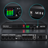 Contrôleur de Microphone Anti-Réverbération FBX4040 4x4, Processeur DSP Numérique Anti-Hurlement pour Événements en Direct, Salles de Réunion et Systèmes Sonores
