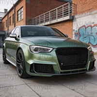 Kit de carrosserie de conversion style RS3 pour Audi A3 8V berline et Sportback 2013-2016, comprend pare-chocs avant, lèvre avant et calandre nid d'abeille