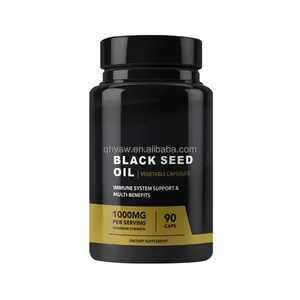 Fornecedor OEM 100% natural óleo de semente de cominho preto aumenta a imunidade e ajuda a emagrecer os cabelos, pele e coração suplementos de óleo de semente preta