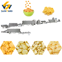 Machine à fabriquer des céréales pour le petit-déjeuner, des snacks de maïs soufflé, des granulés, des flocons de maïs, extrudeuse, capacité de production de 100 à 500 kg/h