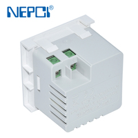 Module de charge USB NEPCI 45*45mm 5V4.2A avec prise USB-A et USB-C et lumière LED XJY-USB-B17E-3-21AC pour boîtier de sol ou de table