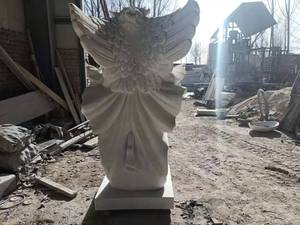 Stile moderno a grandezza naturale angelo alato in marmo scultura statuaria da <span class=keywords><strong>giardino</strong></span> all'aperto decorazione statuetta - Product Image 3