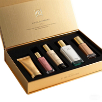 Vente en gros de coffrets cadeaux personnalisés pour ongles à pression magnétique en or Emballage d'ongles à pression magnétique Insert en mousse EVA Revêtement UV Lamination mate