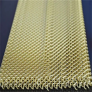 Cortinas de malla arquitectónica de red decorativa tejida en espiral de oro antiguo para servicio de procesamiento de soldadura de Hotel de baño - Product Image 4