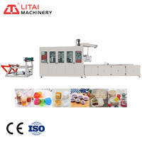 Machine automatique LITAI pour la fabrication de gobelets jetables en PET, PS, PP, PVC, contrôlée par PLC, 200 ml, 100 ml, 1000/h