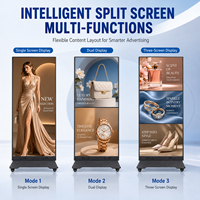 Écran LED pliable pour mur vidéo P1.53 P1.86 P2, affichage publicitaire commercial avec roues, directement de l'usine