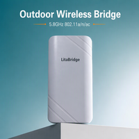 Puente Digital Inalámbrico para Exteriores de 1200 Mbps y 5.8G, Contiene 2 Puertos RJ45 de 10/100/1000 Mbps con Distancia de Transmisión de 1 KM