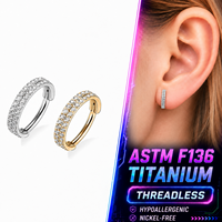Anneaux de nez Thorrk pour femmes, avec accent CZ, en titane, conformes à la documentation REACH