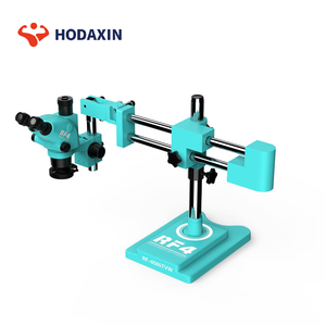 RF4 RF-6565TVW-144 顕微鏡、フレキシブルダブルアーム防塵レンズと144 LEDライト付き、6.5-65倍連続ズーム - Product Image 1