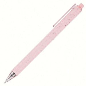 Stylo bille en paille de blé ABS, action facile par pression, pointe balle 1,0 mm, encre noire, écriture supérieure, couleur macaron - Product Image 6