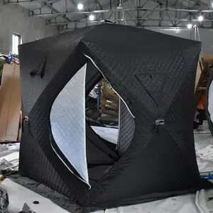2024 vente directe d'usine 3-4 tente de sauna extérieure avec coton et épaississement facile à la tente de glace de pêche à la neige