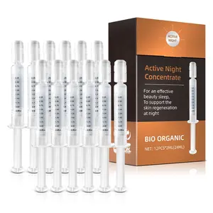 Facial Organic Active Night Syringe Concentrate custom private label Firming Promote Cell Renewal Skin Care New Arrival