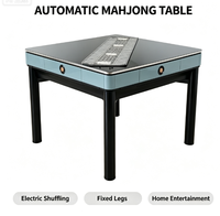 Table de mahjong automatique électrique à pieds fixes pour divertissement familial et de fête