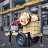Concasseur à mâchoires mobile Shaolin Heavy Machinery avec roulement de moteur et engrenage - Certifié ISO 9001 Capacité maximale de 40 t/h Prix compétitif