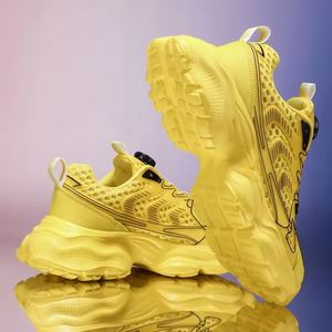 Chaussures de sport décontractées pour hommes à lacets/à enfiler avec logo personnalisé, respirantes, à plateforme épaisse, antidérapantes, avec doublure en maille, dropshipping - Product Image 6