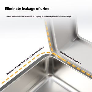 Inodoro abierto a prueba de fugas para gatos, caja de arena de acero inoxidable transfronteriza con espacio interior de 20L para Amazon, nuevo producto de plástico para gatitos - Product Image 2