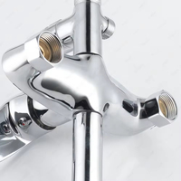 Robinet thermostatique FEIDU en laiton chromé avec jet de pluie doux et massant, cartouche céramique, fixation murale, pommeau de douche rectangulaire pour salle de bain