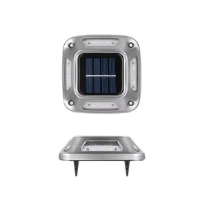 Vente flash : 8 lampes solaires LED carrées en acier inoxydable, étanches, professionnelles, pour allée, jardin, cour - Product Image 1