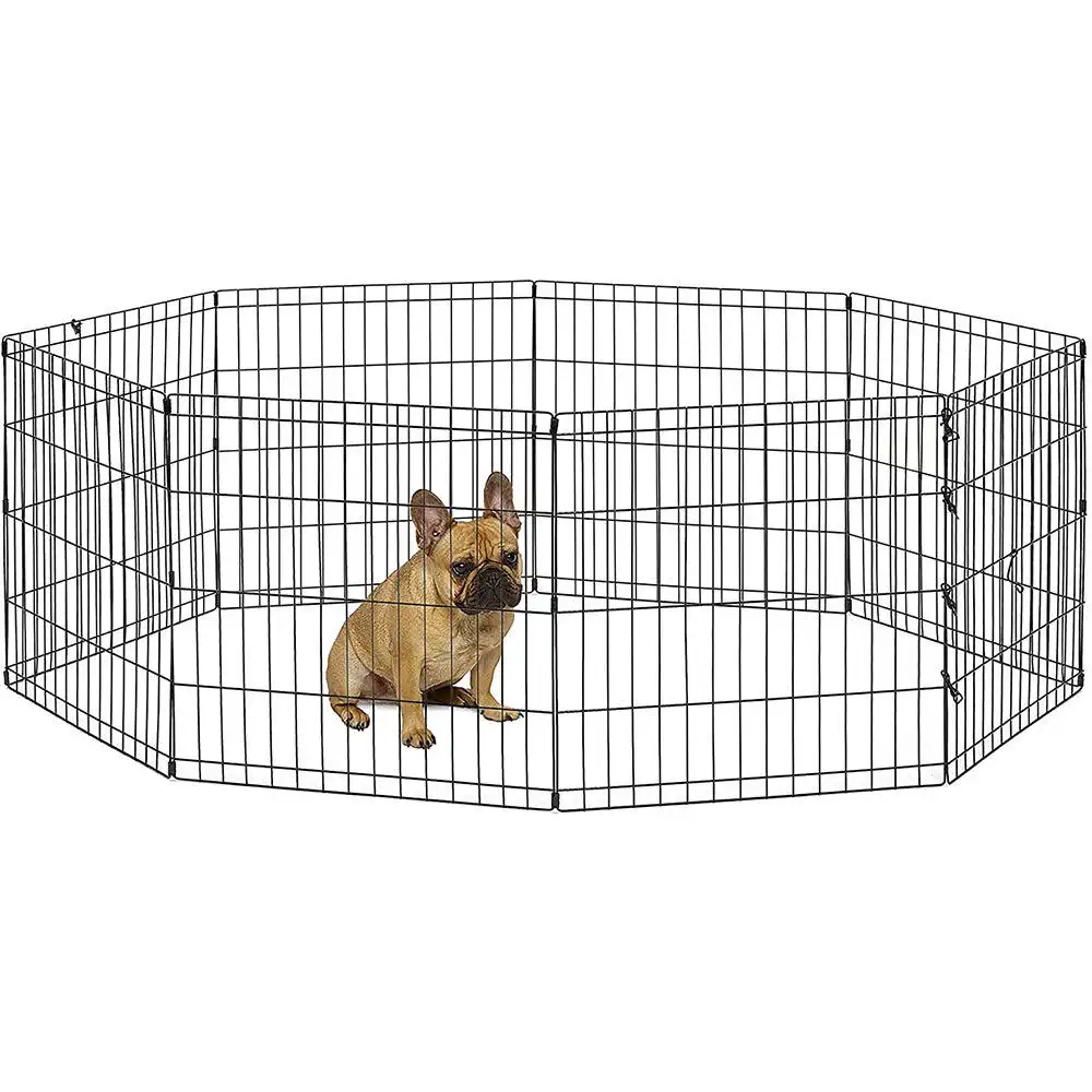 Jaula personalizada de fábrica para mascotas, jaula de Metal plegable para interior y exterior para perros