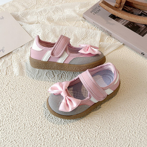Chaussures Mary Jane style allemand pour filles, nouveau modèle été 2026, à semelle souple, avec nœud, fermeture Velcro, pour petites filles - Product Image 3