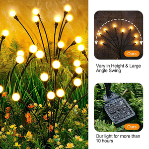 Lumière solaire extérieure à énergie solaire luciole lumière de jardin luciole balançant <span class=keywords><strong>la</strong></span> couleur changeante rgb pour cour patio chemin jardin - Product Image 2