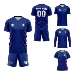 Camiseta de Fútbol Personalizada Marca LINGHONG, Tejido Jacquard con Impresión por Transferencia de Calor, Transpirable, de Secado Rápido, 100% Poliéster, para Verano - Product Image 1