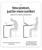 Ordinateur portable pliable vertical ergonomique en métal bon marché tablette PC support pour ordinateur portable HP Lenovo Dell d'occasion remis à neuf
