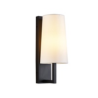 Applique murale LED scandinave en fer, design moderne et épuré, noire, pour chambre, salon, couloir, escalier, usage hôtelier