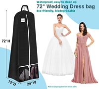 Housse de costume personnalisée imprimée sur mesure, nouvelle mode, pour robe de mariée, anti-poussière, noire, réutilisable, en non-tissé
