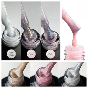 MyBeautyNails Venta al por Mayor de Esmalte de Uñas en Gel con Cobertura de Escamas, <span class=keywords><strong>Base</strong></span> y Capa Superior de Color, Esmalte de Uñas en Gel con <span class=keywords><strong>Base</strong></span> de Goma Elástica - Product Image 3
