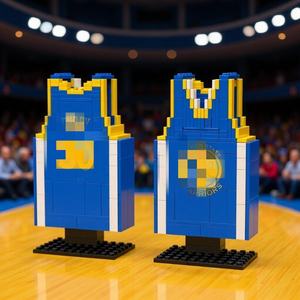 Ensemble <span class=keywords><strong>de</strong></span> blocs <span class=keywords><strong>de</strong></span> construction en plastique personnalisés pour maillots <span class=keywords><strong>de</strong></span> basket-ball et <span class=keywords><strong>de</strong></span> football, cadeau créatif pour les garçons, cadeau sportif et pour les fans <span class=keywords><strong>de</strong></span> club - Product Image 1