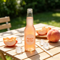Bouteille en verre transparent Sishang 275 ml avec bouchon couronne, recyclable, pour boissons artisanales, sodas, eaux toniques, emballage de boissons premium