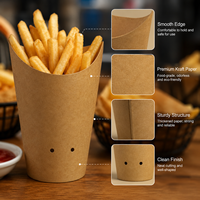 Boîte à frites personnalisée, imprimée, biodégradable, écologique, imperméable, pour aliments, emballage de restauration rapide, avec revêtement PE
