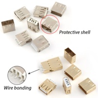 Conector USB Tipo A Hembra/Macho de 10.0/10.5/13.0/13.7/14.2/15.0/17.5/19.6/20.5mm, Pines de Carga Tipo A