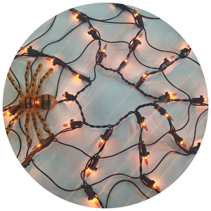2025 nouvelles lumières d'ampoule de filet d'araignée d'halloween avec des lumières d'halloween de LED d'araignée pourpre orange clignotantes - Product Image 6