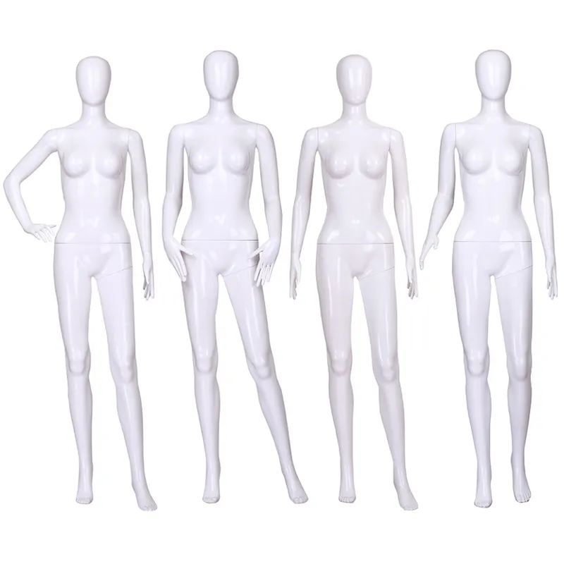 ABS di plastica a buon mercato bianco lucido delle donne di modo femminile manichini manichino dummy vendita al dettaglio negozio di abbigliamento di visualizzazione