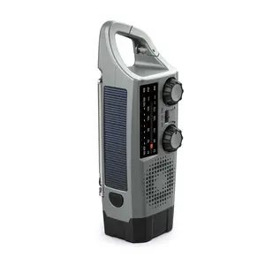 Portable AM FM Weather Personal Radio With 2000mAh Removeable Battery Flashlight SOS