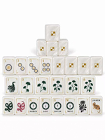 Ensemble de Mahjong de luxe blanc en nacre de style américain, tuiles en acrylique, pour 4 joueurs, divertissement, design unique de haute qualité, portable