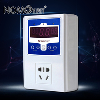 NOMOYPET NMM-02 Thermostat numérique pour reptiles, prise avec 3 affichages de température, contrôleur de température avec sonde magnétique pour terrarium, lézard