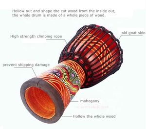 Approvisionnement d'usine Aiersi marque instrument de percussion djembe tambour africain taille différente afrique djembe tambour pour enfants adultes - Product Image 2