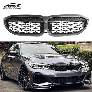 Griglia Anteriore a Doppio Rene Stile Diamante in Fibra di Carbonio per <span class=keywords><strong>BMW</strong></span> Serie 3 G20 <span class=keywords><strong>G21</strong></span> Pre LCI - Product Image 2