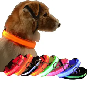 Collares de colores para perro, con Logo impreso, para entrenamiento de gatos, Led