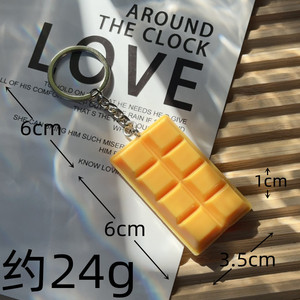 Porte-clés en plastique en forme de chocolat mignon, modèle de simulation alimentaire, pour sac, décoration, cadeau promotionnel en gros - Product Image 4