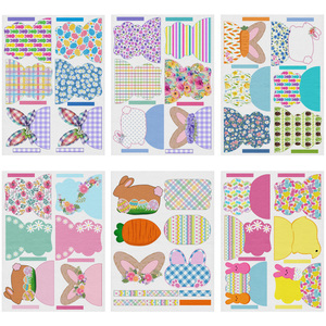 Carino per capelli a forma <span class=keywords><strong>di</strong></span> fiocco stampato in ecopelle per telefono borsa da divano-coniglio uovo <span class=keywords><strong>di</strong></span> pasqua in pelle sintetica - Product Image 1