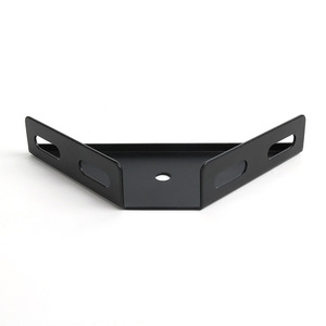 Trapezoidal Corner <b>Bracket</b> Iron <b>Black</b> Durable Furniture Cabinet Bed Connector Support Hardware Accessory - Product Image 3