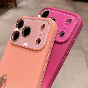 เคสซิลิโคนเหลวสีไล่เฉดแบบหน้าต่างขนาดใหญ่ สำหรับ iPhone 17 16 15 14 Pro Max 13 12 Air Plus ป้องกันแรงกระแทก - Product Image 4