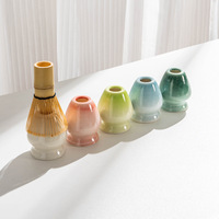 Service à thé Matcha japonais transfrontalier avec bol à bec verseur, fouet à thé en céramique à 100 brins, coffret cadeau pour cérémonie du thé