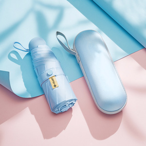 Của phụ nữ siêu nhẹ 5 lần UV bảo vệ gấp CN ô với tám Xương Thiết kế biểu tượng tùy chỉnh quảng cáo bán buôn viên nang - Product Image 2