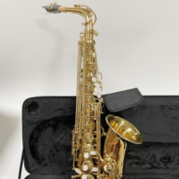 Woodwind Instrument Eb Alto Saxophone With Carrying Case & Full Accessories, Beginner Level E-flat Alto Sax Musical Accessory